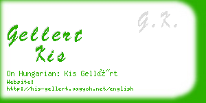 gellert kis business card